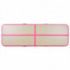 Aufblasbare Gymnastikmatte mit Pumpe 600x100x10 cm PVC Rosa