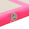 Aufblasbare Gymnastikmatte mit Pumpe 700×100×10 cm PVC Rosa