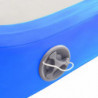 Aufblasbare Gymnastikmatte mit Pumpe 500x100x15 cm PVC Blau
