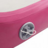 Aufblasbare Gymnastikmatte mit Pumpe 800x100x15 cm PVC Rosa
