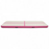 Aufblasbare Gymnastikmatte mit Pumpe 300x100x20 cm PVC Rosa