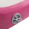 Aufblasbare Gymnastikmatte mit Pumpe 800x100x20 cm PVC Rosa