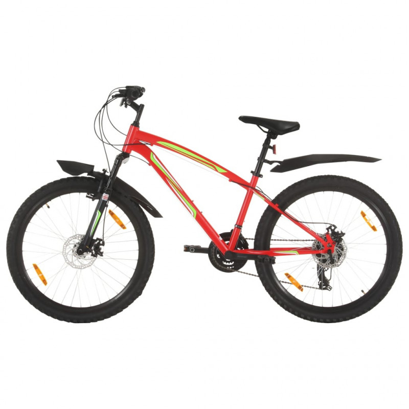 Mountainbike 21 Gang 26 Zoll Rad 42 cm Rot