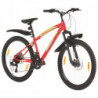 Mountainbike 21 Gang 26 Zoll Rad 42 cm Rot