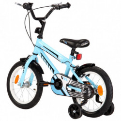 Kinderfahrrad 14 Zoll Schwarz und Blau