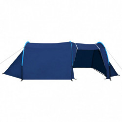 Camping-Zelt 4 Personen Marineblau  / Hellblau