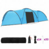 Camping-Igluzelt 650×240×190 cm 8 Personen Blau