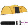 Camping-Igluzelt 650×240×190 cm 8 Personen Gelb