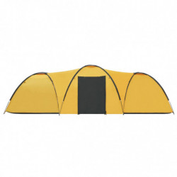 Camping-Igluzelt 650×240×190 cm 8 Personen Gelb