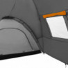 Camping-Igluzelt 650x240x190 cm 8 Personen Grau und Orange