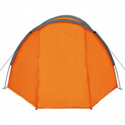 Campingzelt 4 Personen Grau und Orange