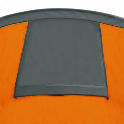 Campingzelt 4 Personen Grau und Orange