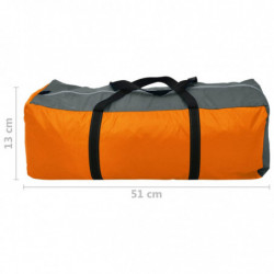 Campingzelt 4 Personen Grau und Orange