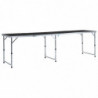 Klappbarer Campingtisch Grau Aluminium 240 x 60 cm