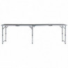 Klappbarer Campingtisch Grau Aluminium 240 x 60 cm