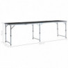 Klappbarer Campingtisch Grau Aluminium 240 x 60 cm