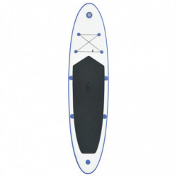 Stand Up Paddle Board SUP Aufblasbar Blau und Weiß