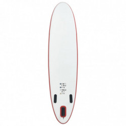 Stand Up Paddle Surfboard SUP Aufblasbar Rot und Weiß