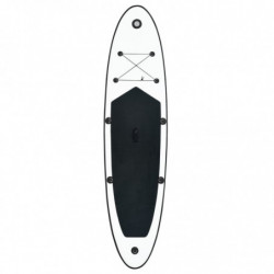 Aufblasbares Stand Up Paddle Board Set Schwarz und Weiß