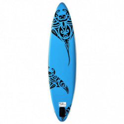 Aufblasbares Stand Up Paddle Board Set 320x76x15 cm Blau