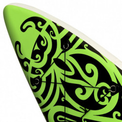 Aufblasbares Stand Up Paddle Board Set 366x76x15 cm Grün