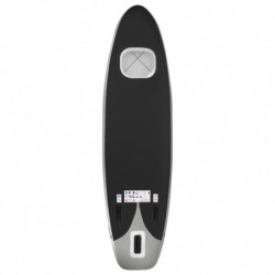 SUP-Board-Set Aufblasbar Schwarz 300x76x10 cm