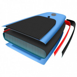 SUP-Board-Set Aufblasbar Marineblau 330x76x10 cm