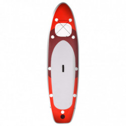 SUP-Board-Set Aufblasbar Rot 360x81x10 cm