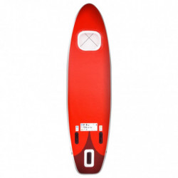 SUP-Board-Set Aufblasbar Rot 360x81x10 cm