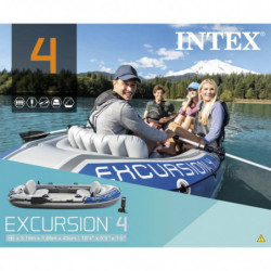 Intex Excursion 4 Schlauchboot-Set mit Rudern und Pumpe 68324NP