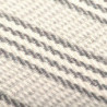 Überwurf Baumwolle Streifen 160 x 210 cm Grau und Weiss