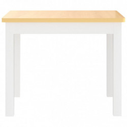 3-tlg. Kindertisch und Stuhl-Set Weiß und Beige MDF