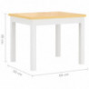 3-tlg. Kindertisch und Stuhl-Set Weiß und Beige MDF