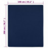 Spannbettlaken Jersey Marineblau 140x200 cm Baumwolle