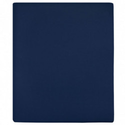 Spannbettlaken 2 Stk. Jersey Marineblau 160x200 cm Baumwolle