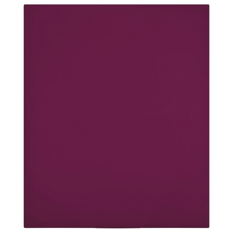 Spannbettlaken Jersey Bordeauxrot 90x200 cm Baumwolle