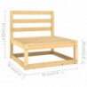 5-tlg. Garten-Lounge-Set Hina Massivholz Kiefer