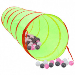 Spieltunnel mit 250 Bällen Grün 175 cm Polyester