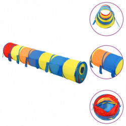 Spieltunnel mit 250 Bällen Mehrfarbig 245 cm Polyester