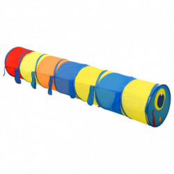 Spieltunnel mit 250 Bällen Mehrfarbig 245 cm Polyester