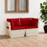 Garten-Palettensofa Tjarden 2-Sitzer mit Kissen Fichtenholz