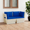 Garten-Palettensofa Tjorven 2-Sitzer mit Kissen Fichtenholz