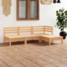 4-tlg. Garten-Lounge-Set Massivholz Kiefer