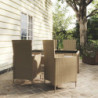 5-tlg. Garten-Essgruppe mit Kissen Poly Rattan Beige