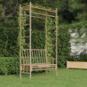 Gartenbank mit Pergola 116 cm Bambus