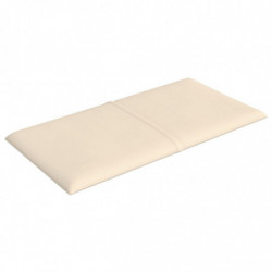 Wandpaneele 12 Stk. Creme 30x15 cm Samt 0,54 m²