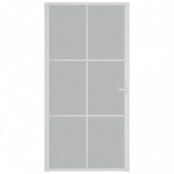 Innentür 102,5x201,5 cm Weiß Mattglas und Aluminium
