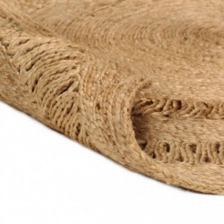 Teppich Jute Handgeflochten 150 cm Rund