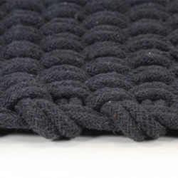 Teppich Rechteckig Anthrazit 180x250 cm Baumwolle