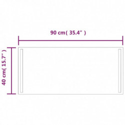 LED-Badspiegel 90x40 cm